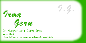 irma gern business card